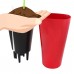 Flower Plant Plastic Automatic Self Watering Planter Red w Water Level Indicator   